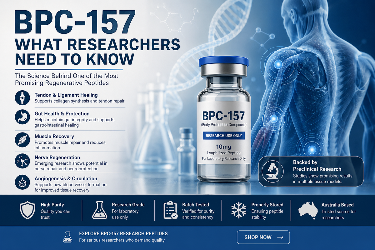 BPC-157 Explained: Benefits, Research, Healing & Uses in Australia | Elite Peps Australia BPC-157 Explained: Benefits, Research, Healing & Uses in Australia | Elite Peps Australia